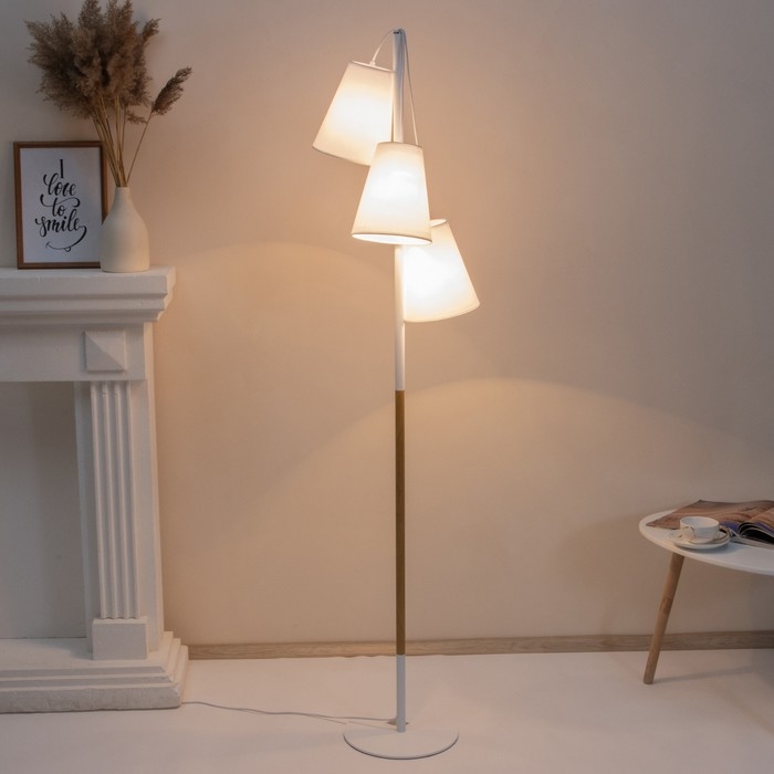 Торшер 19078/3 E27 40Вт белый 40х25х165 см