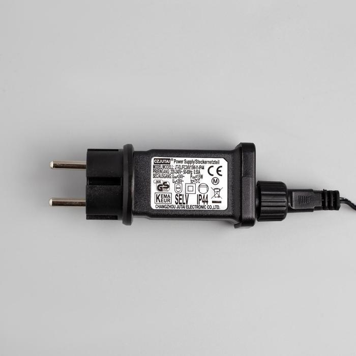 Гирлянда &laquo;Клип-лайт&raquo; 3 нити по 10 м, IP44, УМС, тёмная нить, 198 LED, свечение тёплое белое, 8 режимов, 24 В