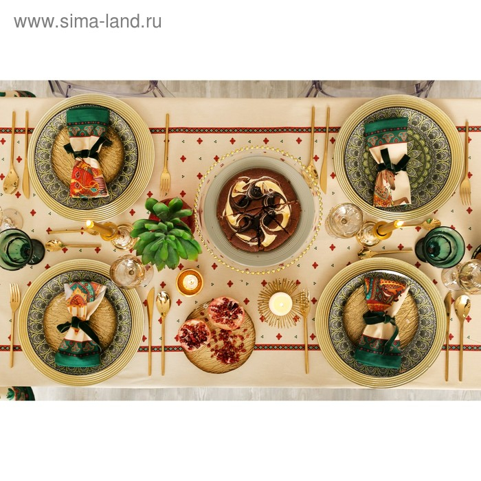 Набор столовый Этель &laquo;Нью-Дели&raquo;, скатерть 180х150 см, салф. 40х40 см-8шт, 100% хл