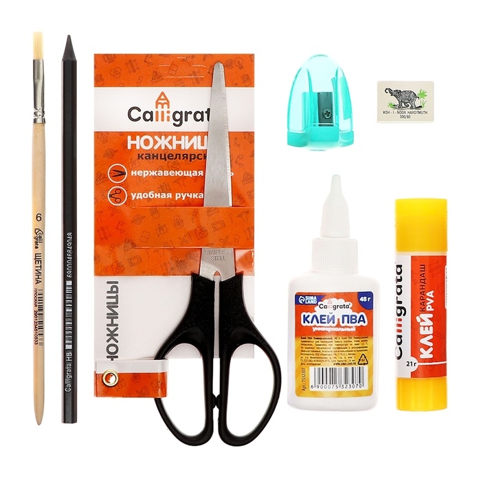 Папка для труда А4, 335 х 260 х 60 мм, с ручками, текстиль, ПВХ, с наполнением 13 предметов, Calligrata, ПТР-111, Папка для труда А4, 335 х 260 х 60 мм, с ручками, текстиль, ПВХ, с наполнением 13 предметов, Calligrata, ПТР-111, "Карандаши"