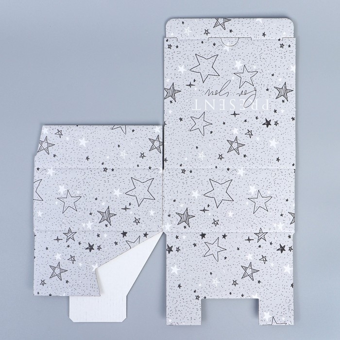 Коробка подарочная сборная, упаковка, &laquo;Звёзды&raquo;, 15 х 15 х 7 см