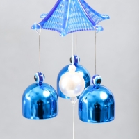 Музыка ветра металл "Месяц в солнце со звёздами" с кисточкой 3 колокольчика 43 см Музыка ветра металл "Месяц в солнце со звёздами" с кисточкой 3 колокольчика 43 см