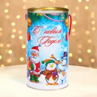 Новый год. Подарочная коробка, тубус &laquo;Новогодние музыканты&raquo; 120х220мм .