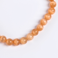 Бусины из натурального камня &laquo;Кошачий глаз&raquo;, набор 50 шт., размер 1 шт. &mdash; 8 мм, бежевый