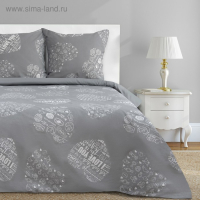 Постельное бельё "Этель" дуэт Te amo (вид 1) 143 х 215 см - 2 шт., 220 х 240 см, 70 х 70 см - 2 шт, бязь