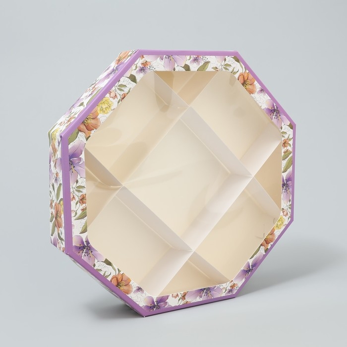 Коробка кондитерская складная, упаковка &laquo;Цветочная гамма&raquo;, 29 х 29 х 5 см