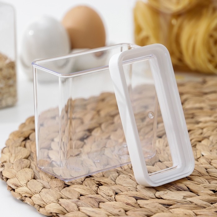 Контейнер для специй &laquo;Степ&raquo;, 270 мл, 9,5&times;5&times;10 см, прозрачный, крышка белая