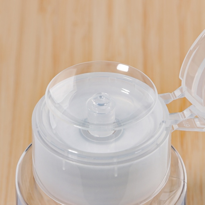 Флакон с помпой, 100 мл, цвет белый/прозрачный