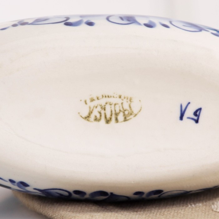 Салфетница &laquo;Ракушка&raquo;,  гжель