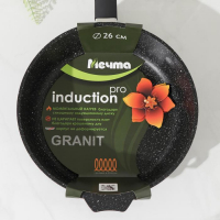 Сковорода &laquo;Гранит Black&raquo; Induction Pro, d=26 см, пластиковая ручка, антипригарное покрытие, цвет чёрный