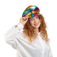 Карнавальная шляпа &laquo;Фуражка&raquo; радужная, с пайетками, р. 56&ndash;58