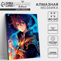 Алмазная мозаика с полным заполнением на холсте с подрамником &laquo;Самурай&raquo;, 40 х 50 см