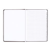 Телефонная книга А5, 64 листа deVENTE. Bravo, твердая обложка из искусственной кожи с поролоном, кремовый блок 70 г/м2, коричневый Телефонная книга А5, 64 листа deVENTE. Bravo, твердая обложка из искусственной кожи с поролоном, кремовый блок 70 г/м2, коричневый