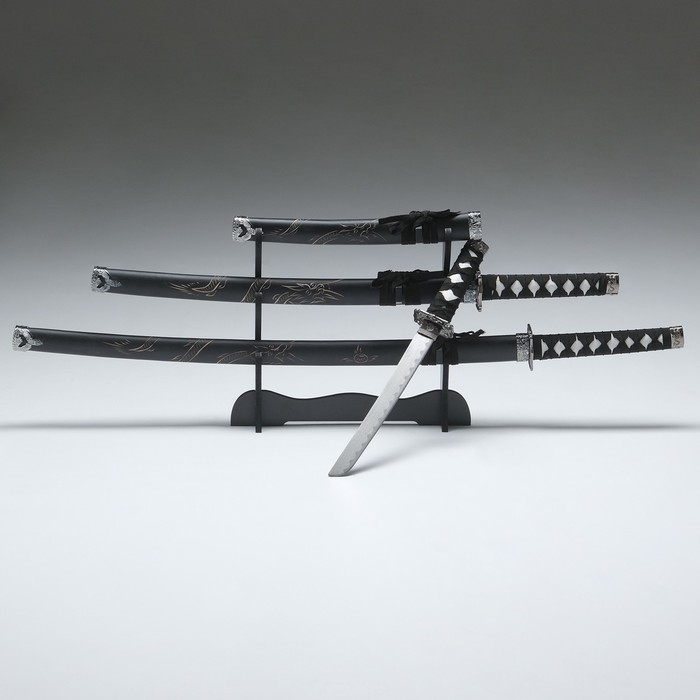 Сув. изделие катаны 3в1 на подставке, дракон 100см, 75см, 50см Сув. изделие катаны 3в1 на подставке, дракон 100см, 75см, 50см