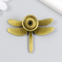 Ручка для шкатулки металл "Стрекоза" бронза 4,7х6 см Ручка для шкатулки металл "Стрекоза" бронза 4,7х6 см