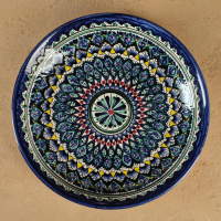 Ляган Риштанская Керамика "Узоры", 25 см, синий Ляган Риштанская Керамика "Узоры", 25 см, синий