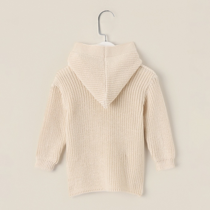 Кардиган вязаный с капюшоном SL Home, р.92-98 см, молочный Кардиган вязаный с капюшоном SL Home, р.92-98 см, молочный