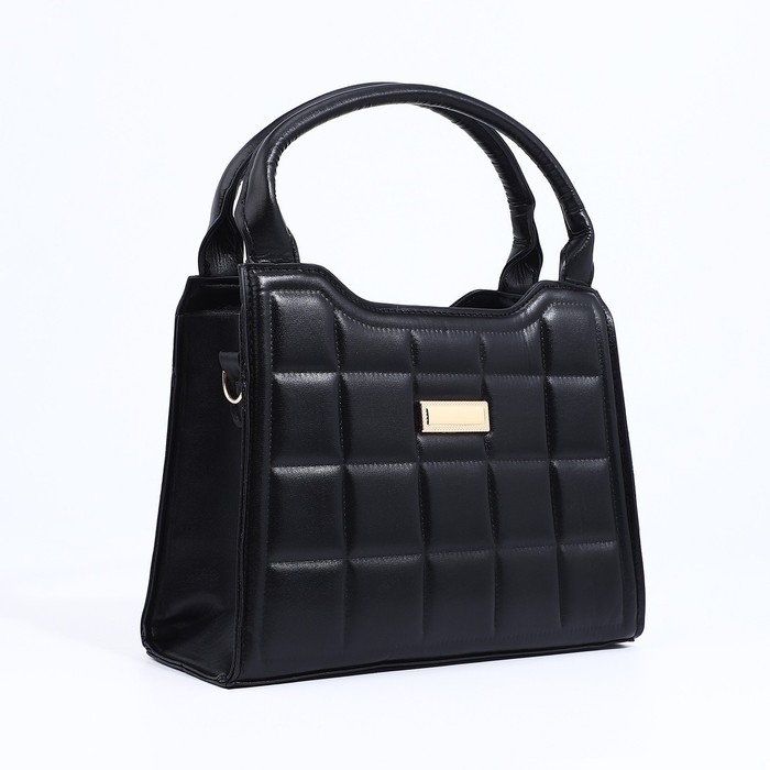 Сумка женская тоут на молнии, цвет чёрный Сумка женская тоут на молнии, цвет чёрный