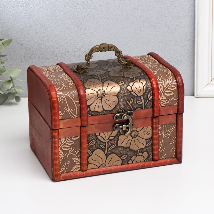 Шкатулка дерево Шкатулка дерево "Цветение" 12,2х17,7х12,5 см