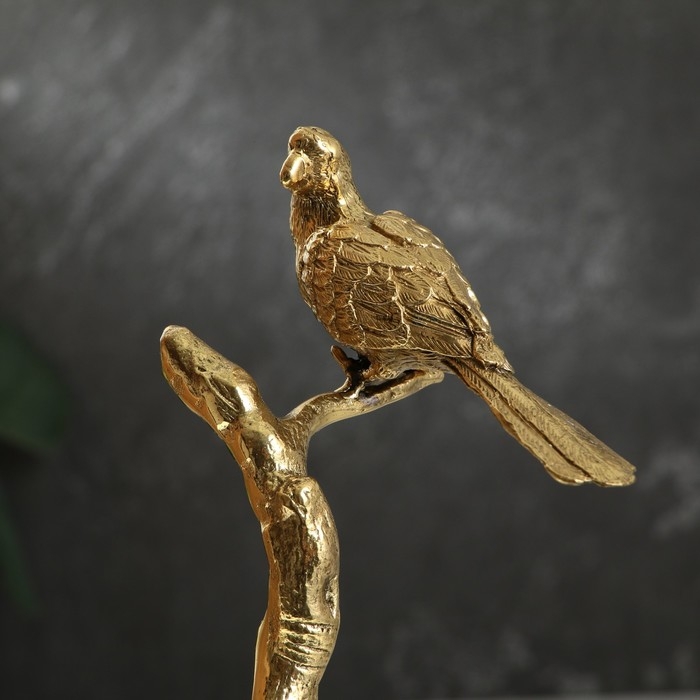 Статуэтка &laquo;Птица&raquo; мрамор латунь 22 х 9 х 30 см