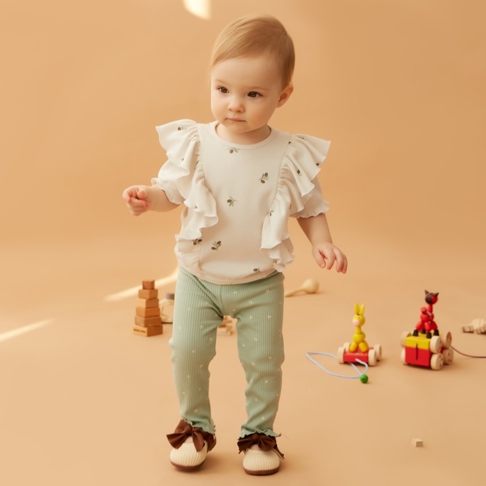 Футболка с воланами Крошка Я Olives, р. 62-68, молочный Футболка с воланами Крошка Я Olives, р. 62-68, молочный