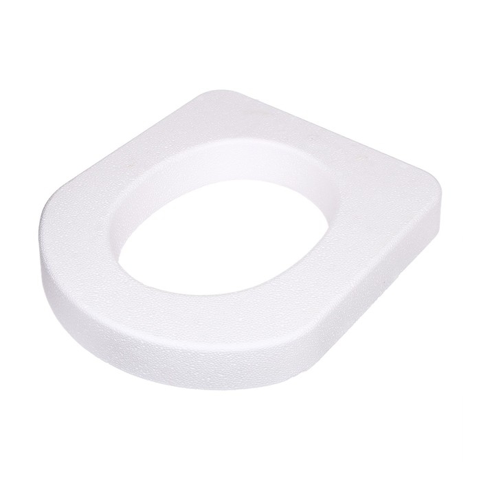 Сиденье для уличного туалета, 44 &times; 38 см, плотность 17 кг/м&sup3;, пенопласт, белое