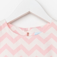 Платье для девочки KAFTAN &laquo;Зигзаг&raquo;, размер 34 (122-128), цвет белый/розовый