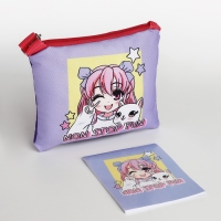 Набор подарочный для девочки "Аниме", сумка, блокнот Набор подарочный для девочки "Аниме", сумка, блокнот