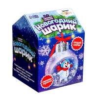 Набор для опытов &laquo;Новогодний шарик: Снеговик&raquo;, диаметр 7 см