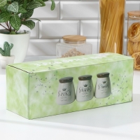 Набор банок керамических для сыпучих продуктов &laquo;Винтаж&raquo;, 750 мл, 3 предмета