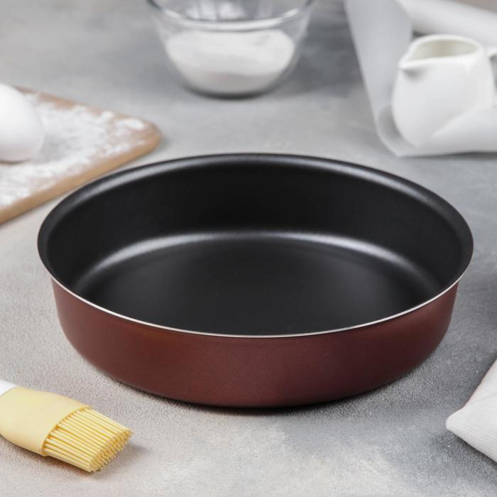 Форма для торта &laquo;Забава&raquo;, 1,6 л, d=22 см, антипригарное покрытие, цвет бордовый