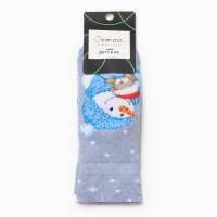 Носки детские махровые, цвет светло-голубой меланж/голубой, размер 14-16 Носки детские махровые, цвет светло-голубой меланж/голубой, размер 14-16