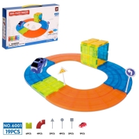 Конструктор магнитный &laquo;Магический трек&raquo;, машинка ездит от батареек, 19 деталей