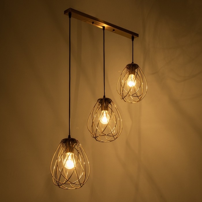 Светильник BayerLux Светильник BayerLux "Бигли" 3хЕ27 40Вт золото 18х50х20-120см