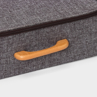 Короб для хранения на молнии LaDо́m &laquo;Рон&raquo;, 32&times;25&times;11 см, цвет серый