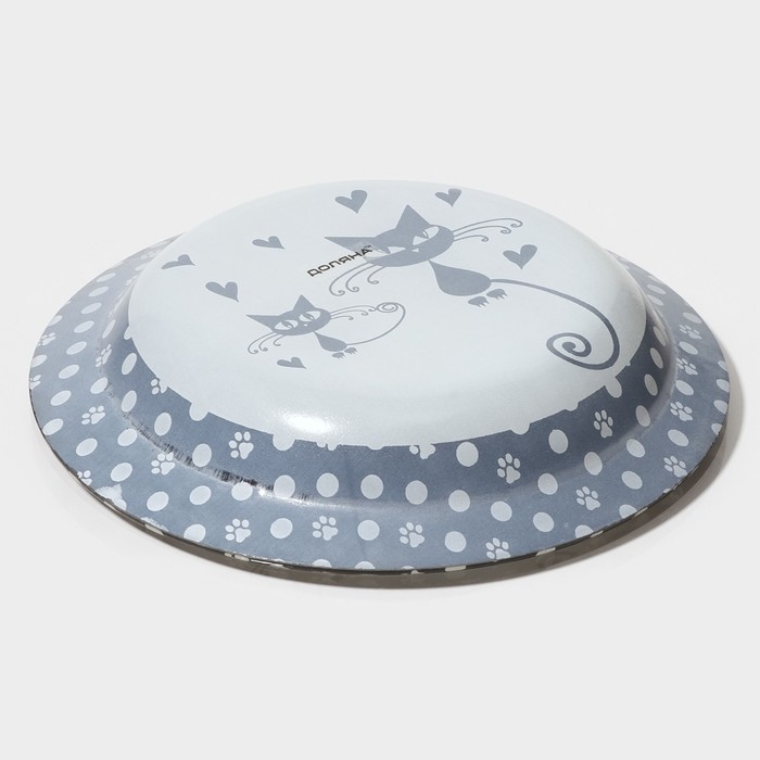 Тарелка глубокая стеклянная Доляна &laquo;Котики&raquo;, 450 мл, d=18,8 см