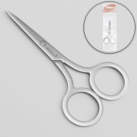 Ножницы маникюрные, прямые, узкие, 9 см, цвет серебристый Ножницы маникюрные, прямые, узкие, 9 см, цвет серебристый