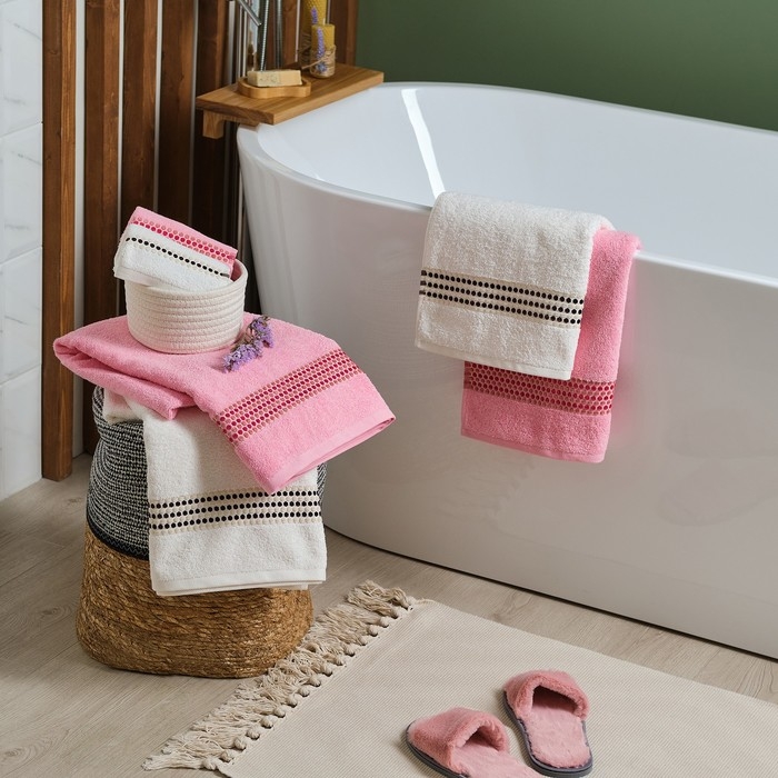 Полотенце махровое Love Life «Адажио» 70х140 см, розовый, 100% хл, 450 гр/м2 Полотенце махровое Love Life «Адажио» 70х140 см, розовый, 100% хл, 450 гр/м2