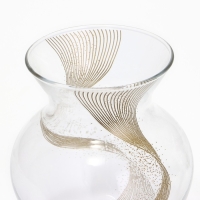 Ваза для цветов &laquo;Линия&raquo; стеклянная, прозрачная, 14,4 см, 700 мл.