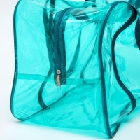 Сумка в роддом, размер 30х50х25 см, цветной ПВХ, цвет прозрачный/бирюзовый, Mum&Baby Сумка в роддом, размер 30х50х25 см, цветной ПВХ, цвет прозрачный/бирюзовый, Mum&Baby