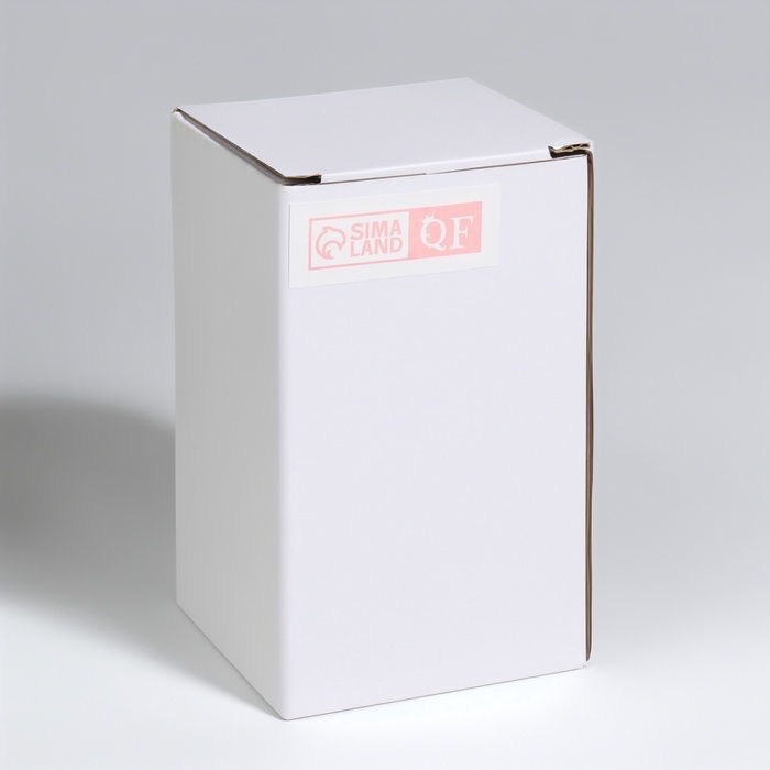 Органайзер для хранения ватных палочек &laquo;BAMBOO&raquo;, с крышкой, d6,5 &times; 10 см, в картонной коробке, цвет прозрачный/коричневый