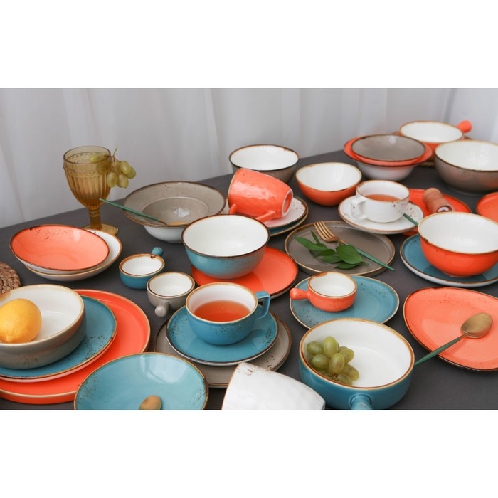 Тарелка фарфоровая глубокая Magistro &laquo;Церера&raquo;, 1,1 л, d=22 см, цвет коричневый