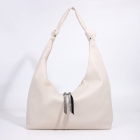 Сумка-хобо на молнии, цвет белый Сумка-хобо на молнии, цвет белый