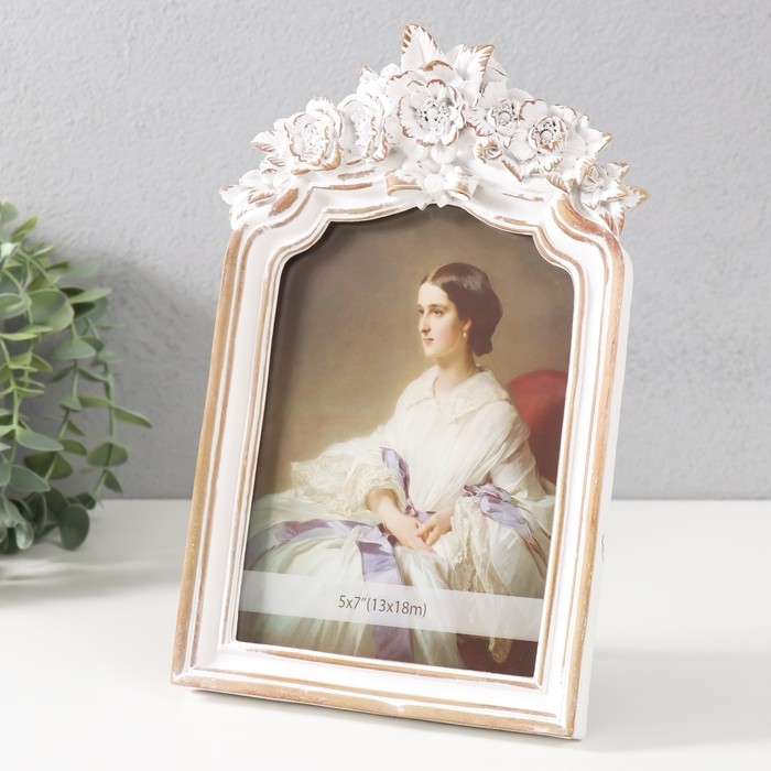 Фоторамка полистоун 13х18 см Фоторамка полистоун 13х18 см "Цветочный венок" 25х16,5х2 см
