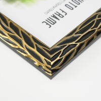 Фоторамка пластик 10х15 см "Корни" чёрная с золотом 19х14 см