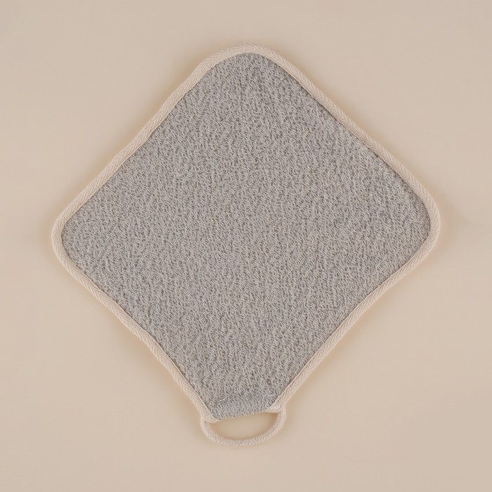 Мочалка массажная SL Home &laquo;Ортика&raquo;, бамбуковое волокно, 21&times;20,5 см, цвет бежевый
