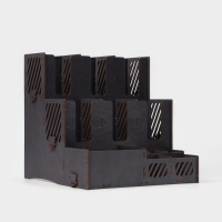 Подставка - органайзер деревянный Доляна &laquo;Барный&raquo;, под стаканы, крышки, трубочки, салфетки, 29,4&times;29,4&times;29,4 см, цвет тёмный