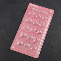 Форма для конфет и шоколада KONFINETTA &laquo;Полусфера&raquo;, 28&times;14 см, 15 ячеек, цвет прозрачный