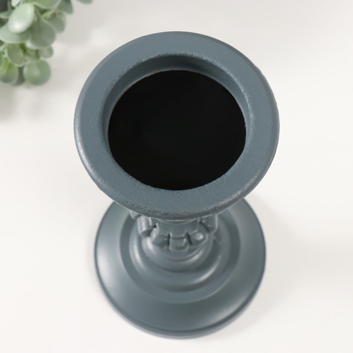 Подсвечник дерево на 1 свечу Подсвечник дерево на 1 свечу "Версаль" серый 12,5х12,5х22,8 см