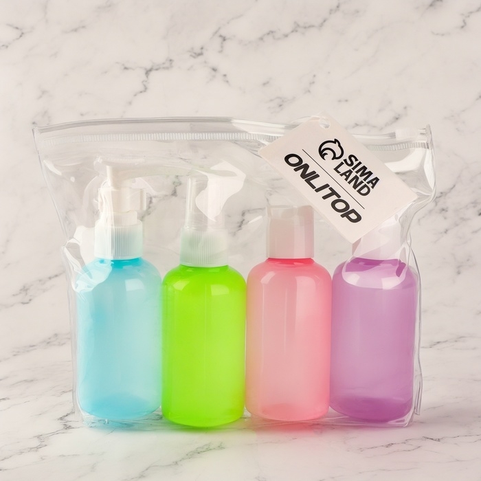 Набор для хранения, 4 предмета, в чехле, разноцветный Набор для хранения, 4 предмета, в чехле, разноцветный